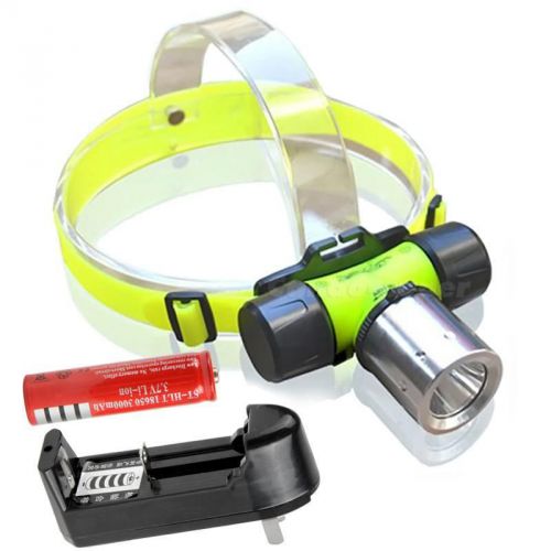 New waterproof 1800lm xm-l t6 led + battery diving headlamp headlight cs3p for sale