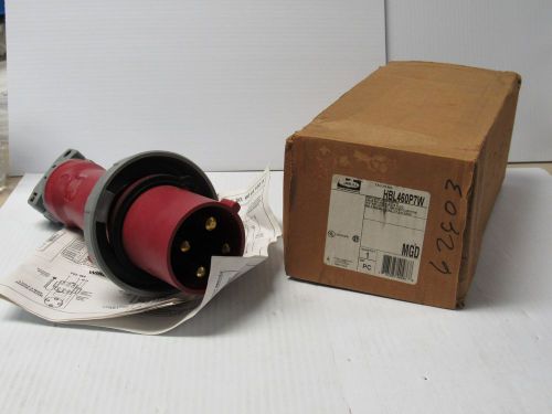 NEW HUBBELL PIN &amp; SLEEVE PLUG HBL460P7W 60 AMP A 60A 3 PHASE 480VAC