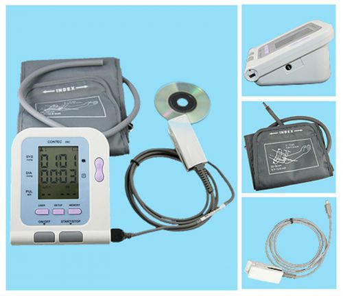 Digital blood pressure monitor contec08c+adult cuff+software+adult spo2,contec for sale