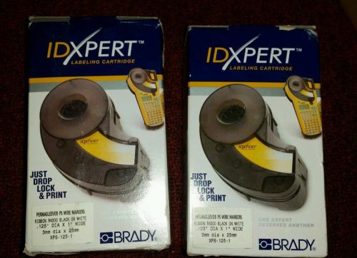 IDXPERT XPS-125-1 permasleeve ps wire markers ribbon R4300 blk on white