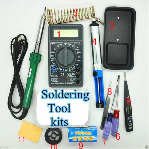 Soldering tool kits soldering irons+dt832 multimeter+desoldering + rosin + tin for sale
