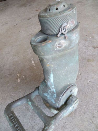 Vintage akron fire hose nozzle brass for sale