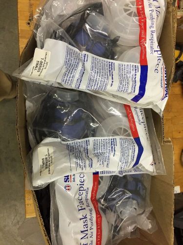 10 new in box survivair 301110 half facepiece face mask respirators size s for sale