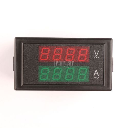 AC Digital Ammeter Voltmeter LCD Panel Amp Volt Meter 100A 80-300V
