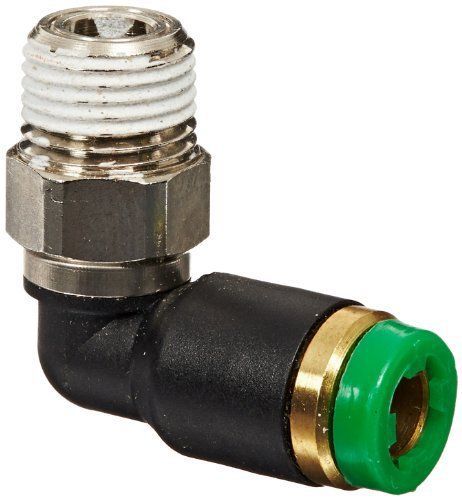 Legris 3109 55 11 Nylon &amp; Nickel-Plated Brass Push-to-Connect Fitting  90 Degree