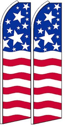 USA Flag King Size Polyester Swooper Flag pk of 2