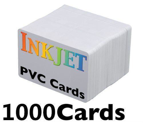 1000 PVC Cards 30 Mil - ID Printer - Blank White, Credit Card size