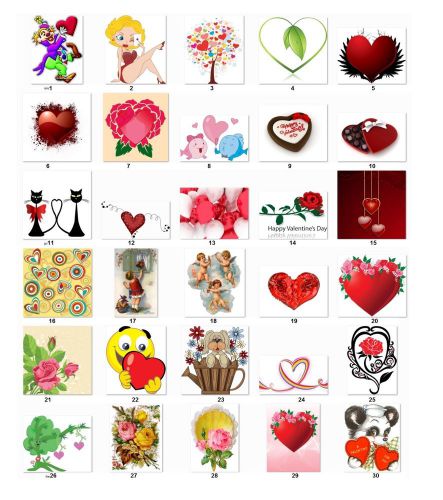 Personalized Return Address Labels Valentine Hearts choose one picture (v4)