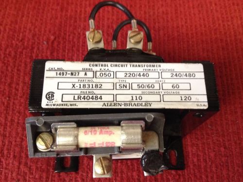 Allen-bradley- cat. #1497-n27 - control circuit transformer - 220/440 primary for sale