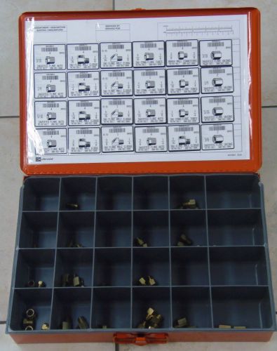 INVERTED FLARE BRASS FITTINGS ASSORTMENT, 72 PCS with Carrying/Storage Case