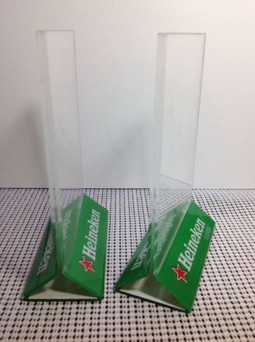 HEINEKEN Beer Clear standing sign, flyer, menu, picture display MILLER STROHS