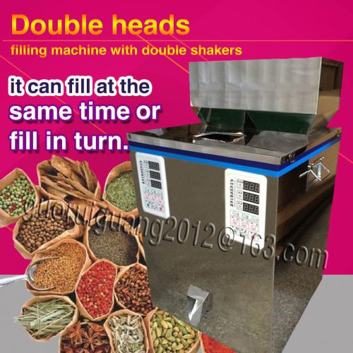 Free shipping filling tea, granule,food, double heads and shakers powder filler for sale