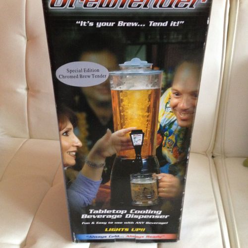 The BrewTender Tabletop Beer &amp; Beverage Dispenser - Special Edition Chrome/Black