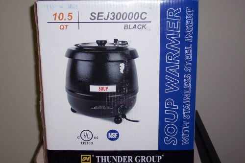 New in Box Thunder group #SEJ3000C SS soup warmer black