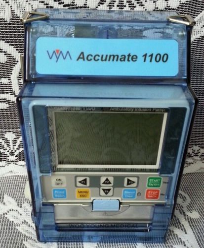Woo Young Medical Accumate 1100 Ambulatory Infusion Pump with box and Keys