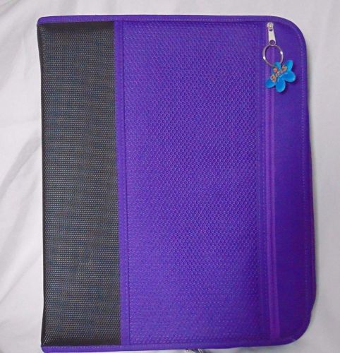 Storage Notebook Binder, Multiple Pockets, Purple, 1.5&#034; Ring, 300 Sheet Cap.