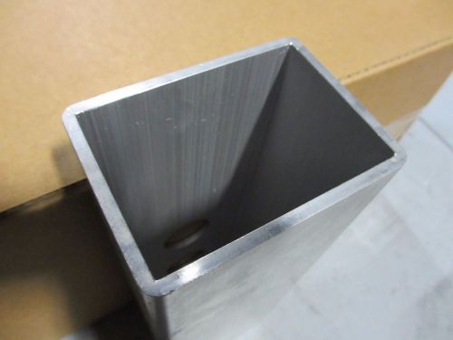 Lot of 4 big aluminum square channel 11.3125&#034; x 4.125&#034; x 3&#034; .186&#034; sidewall. for sale