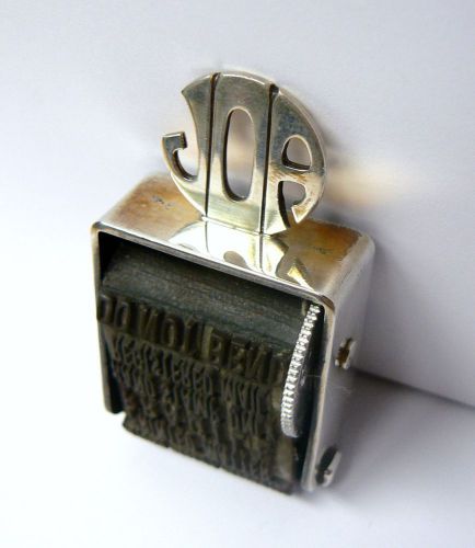 Vintage mechanical post office mail stamp leonore doskow sterling silver pendant for sale