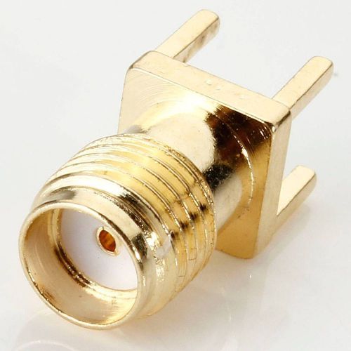 Gold copper rf sma female jack panel mount pcb solder rf adapter connector plug for sale