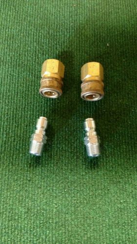 3/8&#034; quick connect fittings for pressure washer hose  qty.2 sets for sale