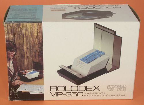 Rolodex VIP 35C Covered VIP File Beige Vintage New Never Used