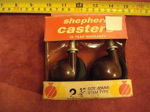 (2484.) shepherd 2-1/4&#034; casters 1-pair. stem type for sale
