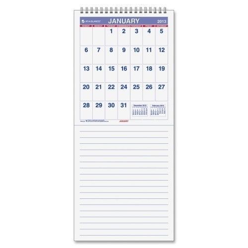 Mini Monthly Wall Calendar with Erasable Backer