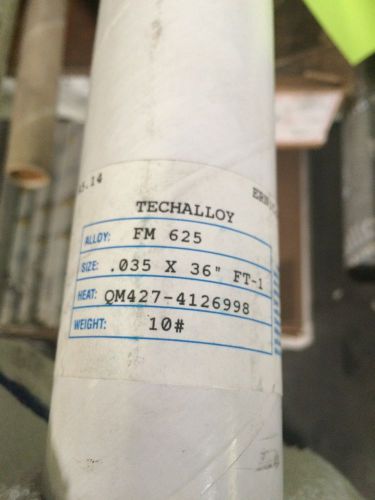 TECHALLOY 625 .035 X 36&#034; Inconel FILLER METAL TIG