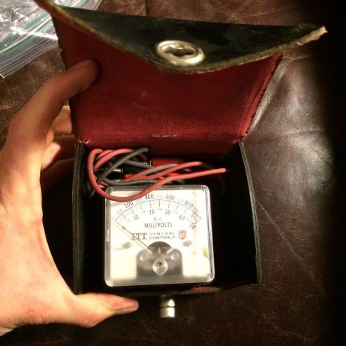 Vintage ITT General Controls Volt Meter / Multimeter VOM in Case with Leads