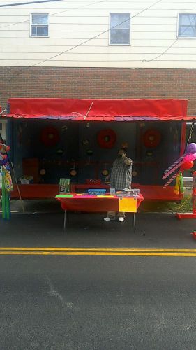 BOOTH 2015 CARNIVAL GAME  TRAILER SECURITY STORAGE custom built hot shot game