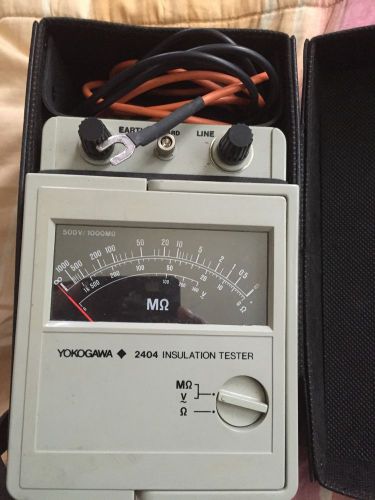 YOKOGAWA  Model 240414 Hand Crank , Analog 500V/1000M ohm Tester w/ case