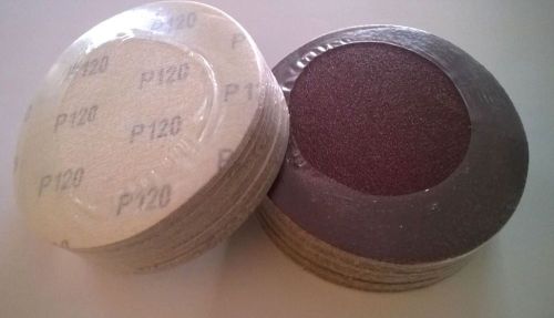 5 &#034; 120 grit Velcro Backed Sandpaper - Aluminum Oxide - 2 - 50/pack (100) NEW