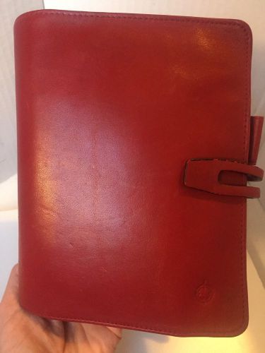 RED FRANKLIN COVEY PLANNER! CLASSIC LEATHER NR!!!