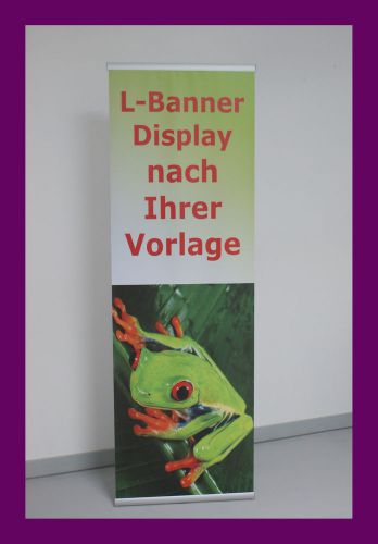 L-banner display inklusive druck 60 x 180 cm for sale