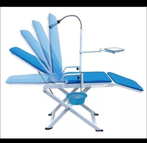 Portable Dental Chair Cold Light + Cuspidor Tray Dentistry Equipment Mobile Unit