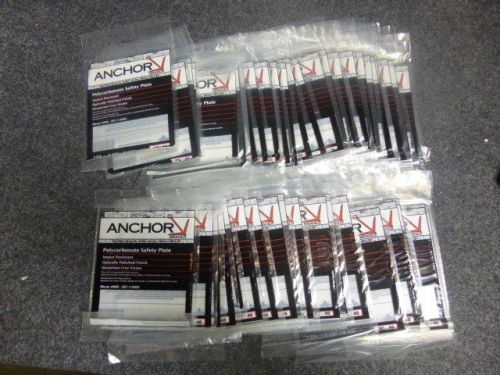 New Box Lot Of 50 Anchor 4.5&#034;X 5.25&#034; Clear Polycarbonate Safety Plates - PC-45