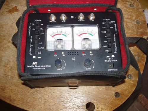 ace satellite signal level meter model sf 1000 with case