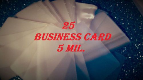 25 Laminating/Laminator Pouches/Sheets  Business Card    5 Ml.