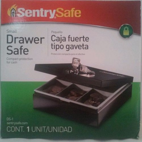 DS-1 Sentry Safe Drawer Security Cash Box Key Lock Removable Tray Black s562