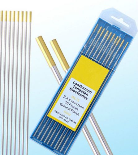 10 pcs of 3/32&#034;* 7&#034;,gold wl15, 15% lanthanated tungsten welding &amp;tig electrodes for sale