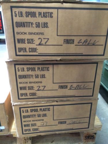 Stitching Wire 27 Guage 5 Lbs Spools Unopened Case 3 Cases Available 10 Spools