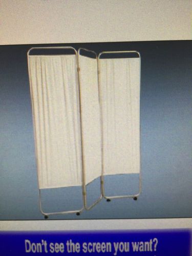 Presco-Webber 3 Panel Privacy Screen With Casters White