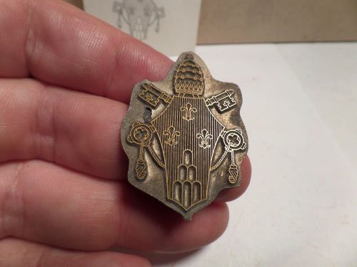 Vintage Printing Plate of a Coat of Arms