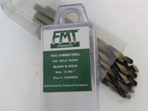 Fastenal / FMT Standard 0345850, 17/64&#034;, HSS, Jobber Length Drill Bits - 12 each