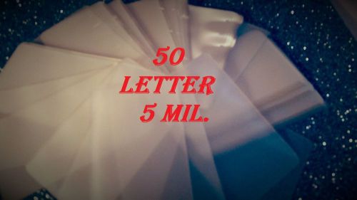 50  Laminating/Laminator  Pouches  Letter Size    5 Mil.