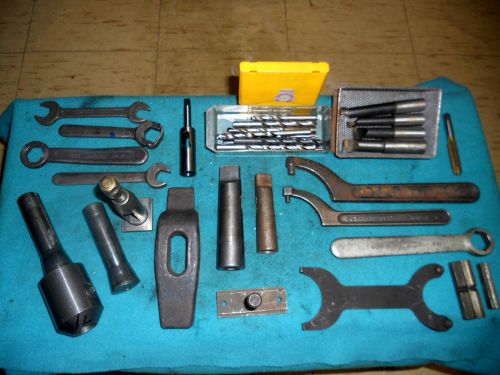 Assorted Wrenches, R-8 Holder, Boring Bars, Drills, etc. for Lathe/Mill/Grinder