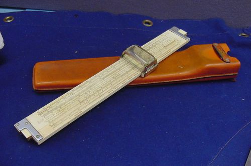 COLLECTIBLE VINTAGE K &amp; E LOG LOG DUPLEX DECITRIG SLIDE RULE W/RARE MAG. CURSOR!