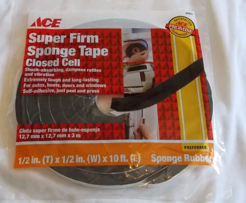 Ace Hardware Super Firm Sponge Tape Closed Cell 1/2in (T)X 1/2in(W)X10ft(L)