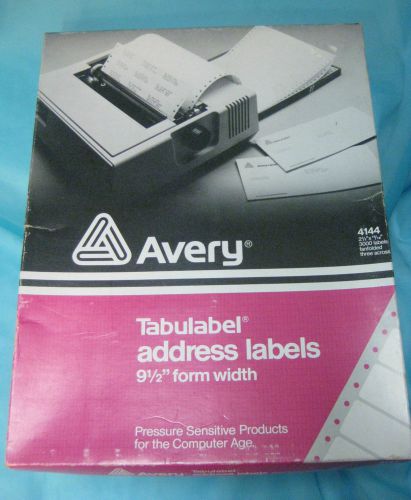 Avery #4144 Tabulabel Address Lables 9 1/2&#034; Form Width