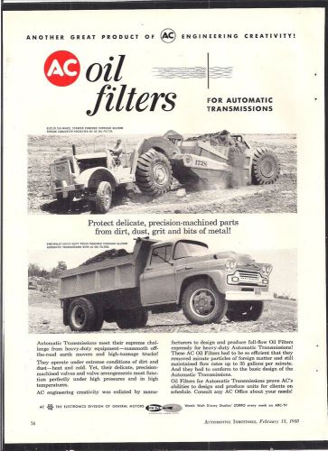 Trucking, Construction Equipment (4) vintage 1958 full page advertisements